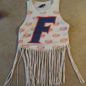 Florida Gators Fringe Crop Top Tank top